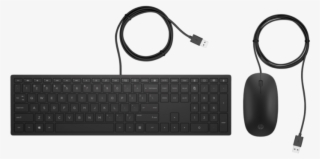 Center Facing - Hp Pavilion Wired Keyboard And Mouse 400