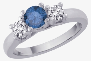 Center Blue Diamond - Ring