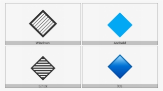 Large Blue Diamond On Various Operating Systems - Diagram