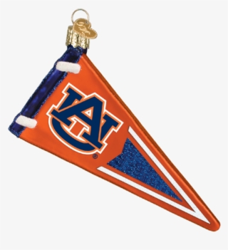 Auburn Tigers Pennant Glass Christmas Ornament - Auburn University