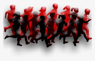 Group Of Kids Running - Crowd