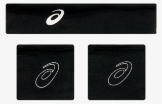 Asics Seco Headband & Wristband Set Black - Label