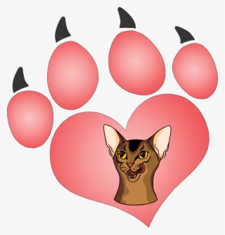 Hotsigns And Decals - Love Paw Print