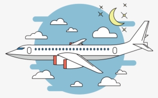 Flying Clipart Cartoon Airplane - Airplane In The Sky Drawing