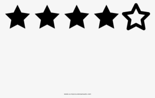 Four Stars Coloring Page - Rating Screen In Ios