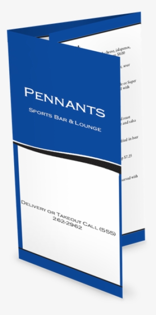 Customize Blue Sports Bar Menu - Paper