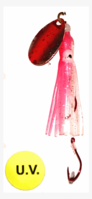 **uv Crystal Pink Splatter 5 Cm Hoochie Lure - Earrings