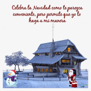 Frase Fondo Transparente - Cabin In The Woods With Snow Png