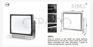 Aureola Caisse De Reception En Bois Stratifié Avec - Flat Panel Display