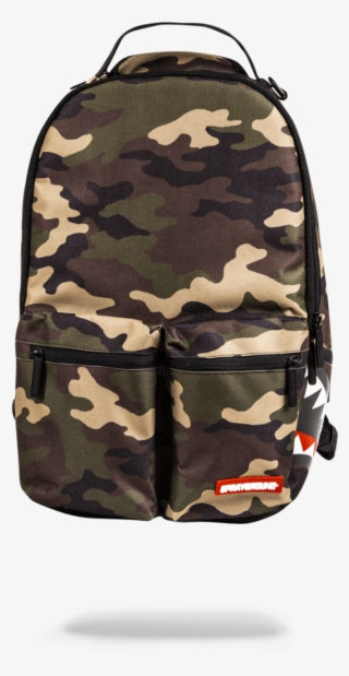 Bape Shark Camouflage Backpack - Sprayground Backpack Double Cargo Side Shark