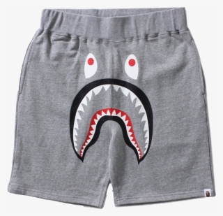 A Bathing Ape Shark Sweat Shorts - Bape Grey Shark Tee