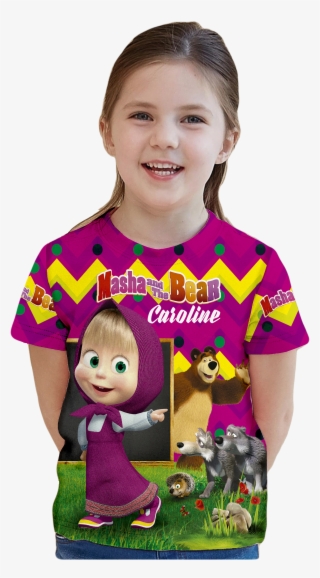 Masha And Bear Birthday Shirt, Masha And Bear Family - Girl