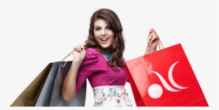 Clique E Acesse Shopping Avenida Center - Girl With Shopping Bags Png