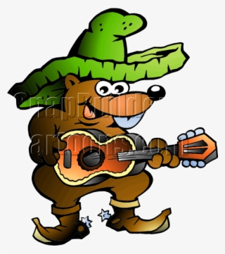 Wallaby Guitar-600x600 - Mole Playing A Guitar