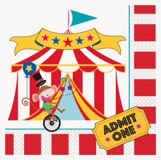 Circus Carnival Napkins - Tematica Para Cumpleaños De Circo