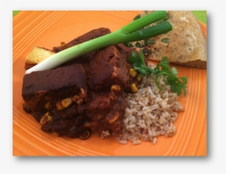 Tofu Mole With Brown Rice - Rice And Curry