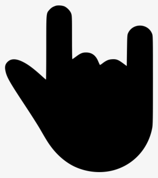 Png File - Rock Hand Png Black