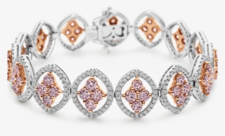 Photo Of Argyle Pink And White Diamond Bracelet - Bracelet