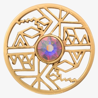 Nikki Lissoni Gold Plated Wild And Free Medium Coin - Circle