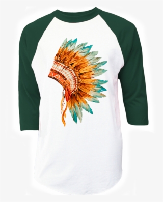 Indian Headdress Rustic Tribal Tshirt - Native American Headdress Png