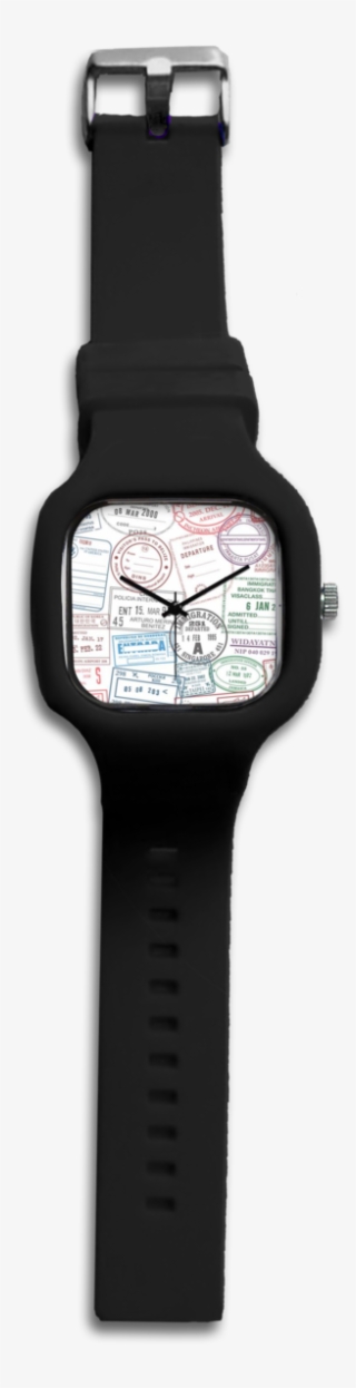 Passport Stamps - Analog Watch