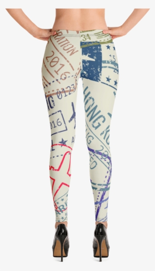 Passport Stamps Leggings - Leggings