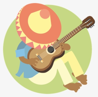 Man, Sleeping, Mexican, Guitar, Music, Sombrero - Mexican Sleeping Png