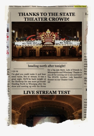 Thanks To The State Theater Crowd - Arch