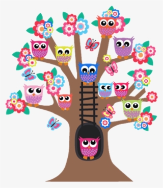 Cartoon Owls Family