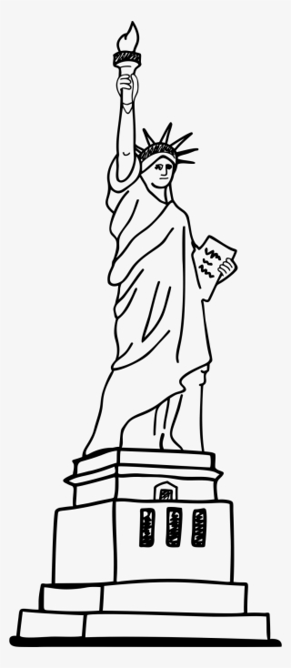Big Image - Statue Of Liberty Easy Clipart
