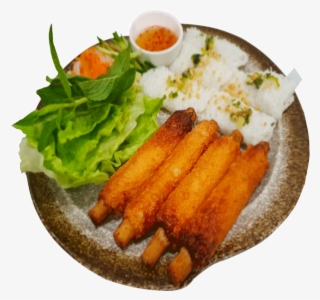 Steam Woven Rice Vermicelli With Prawn Sugar Cane - Siu Yuk