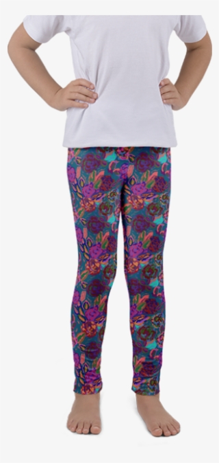 Roses Pink Kids Leggings - Kids Leggings Png