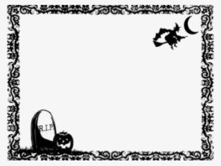 Halloween Frame Black And White