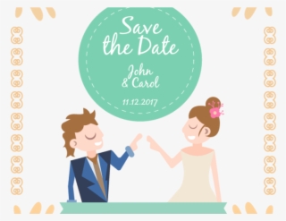 Wedding Crown Vector Freeuse Stock Invitation Techflourish - Save The Date Wedding Couple Png