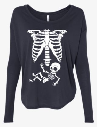 Muggies Women's Halooween Costume Funny Skeleton Rib - T-shirt