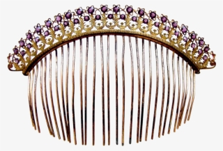 A Fine Regency Or Late Georgian Fire Gilded Tiara Comb - Tiara