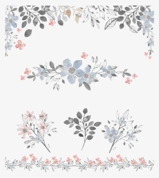 Flor Rosa Arbustos Con Png Transparente - Watercolor Painting