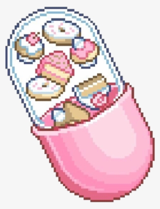 Kawaii Food Drawing Pastel Pixel Freetoedit - Vaporwave Perler Beads