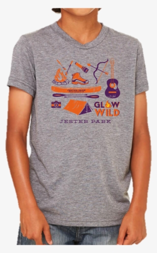 Kids Glow Wild Event Tee - Kids Gray Tee Shirt