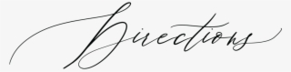 Directions - Calligraphy