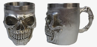 Skull Cup Mug Silver Fantasy - Skull