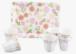 7 Pc Rio Glass W/stylo Tray Set - Coffee Table