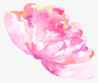 Pink Doodle Flower Cartoon Transparent - Watercolor Paint