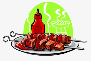 Jpg Royalty Free Barbecue Kebab Grilling Meat Hand - Шашлык Нарисовать