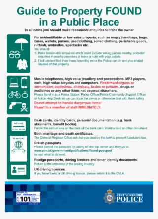 Found Poster - West Yorkshire Police