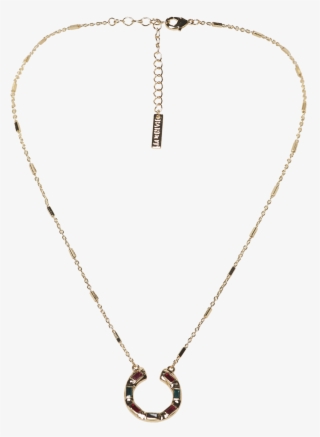 Horse Shoe Necklace In Colour Gold Earth - Necklace