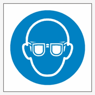 Wear Eye Protection Symbol Label - Goggles Health And Safety Sign
