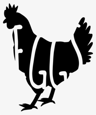 Eggs And Chicken Silhouette Adhesive Vinyl Stencil - Guess What Chicken Butt