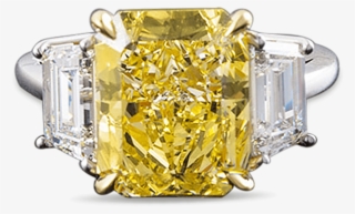 Fancy Yellow Diamond Ring, - Diamond Cut
