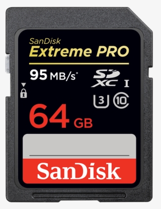 Secure Digital, Sd Card Png - Sandisk Extreme Pro 95mb S 128gb